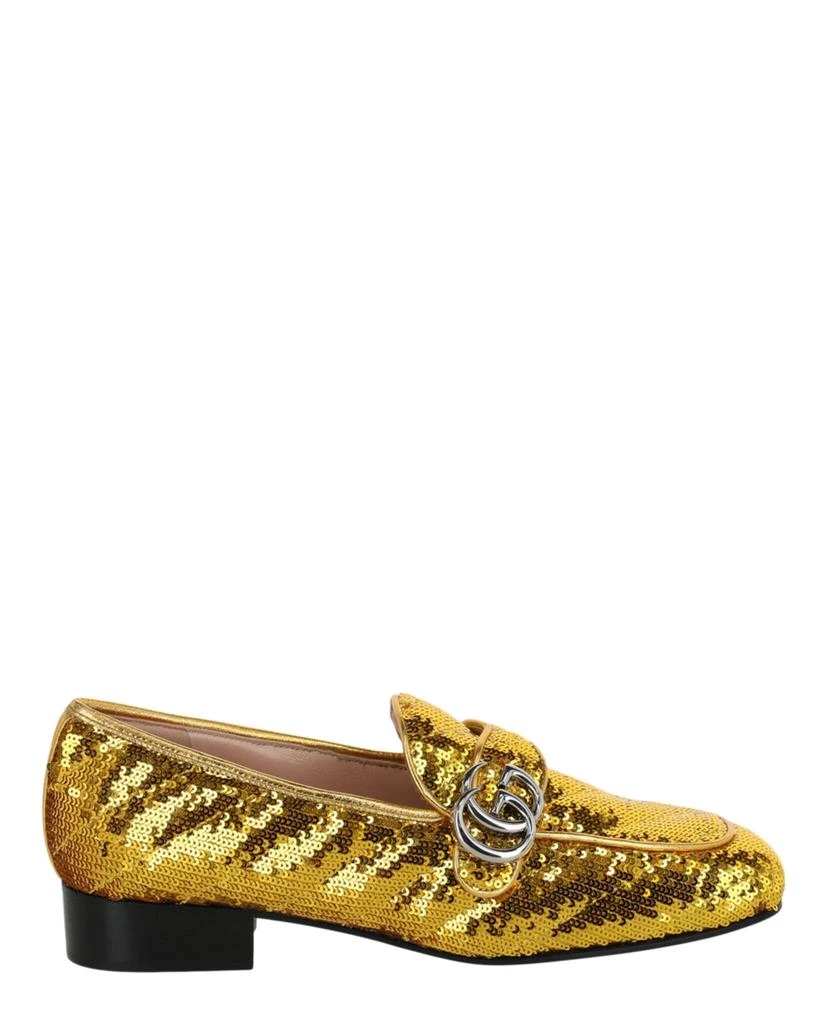 Gucci Sequin Satin Matelasse GG Marmont Loafers 1