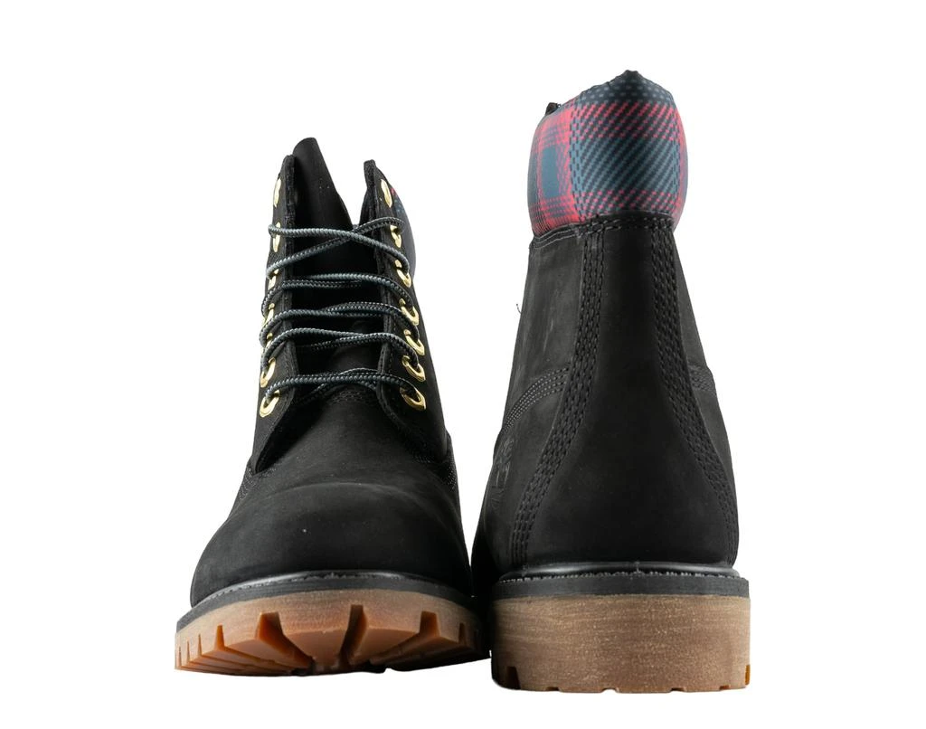 Timberland 6-Inch Premium Waterproof Black Nubuck/Pink Men's Boots TB0A2FGA001 6