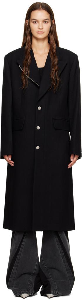 Dion Lee Black Arrow Lapel Coat