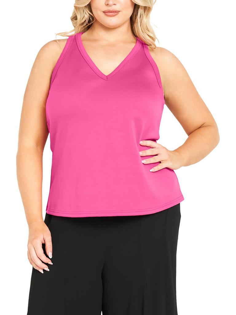 City Chic Womens Tank V Neck Pullover Top