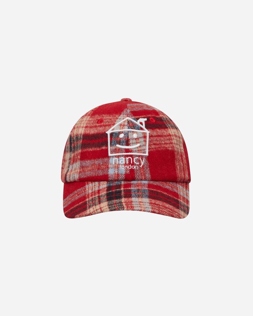 Nancy Plaid House 6-Panel Cap Red