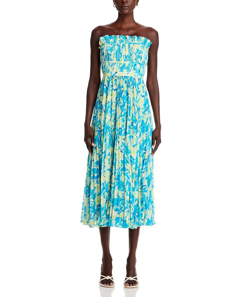 AMUR Scottie Floral Strapless Midi Dress 7