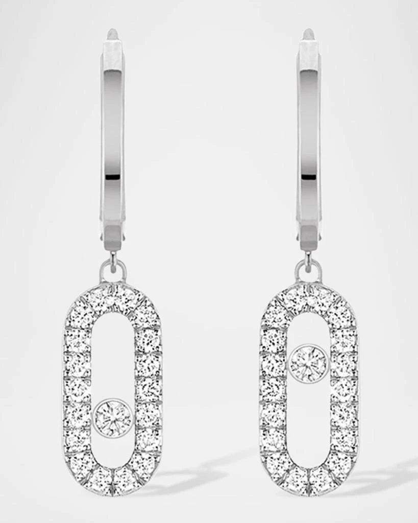 Messika MOVE UNO 18K WHITE GOLD HOOP EARRINGS 1