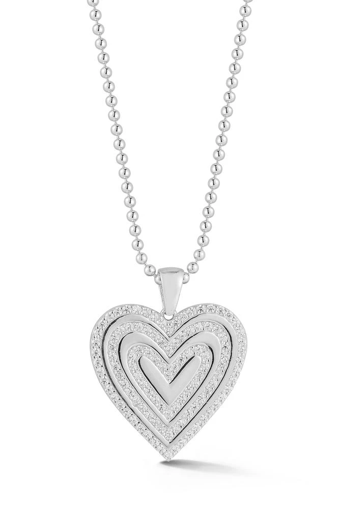 Sphera Milano Pavé Cubic Zirconia Heart Pendant Necklace 1