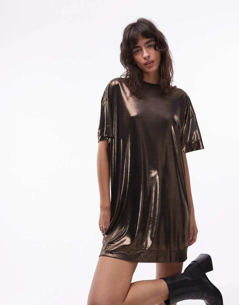 Shop Allsaints sparkle t-shirt metallic dress in gold on Sale at  BeyondStyle  Get 31% Off Allsaints sparkle t-shirt metallic dress in gold  with Limited-Time Flash Deals, Exclusive Discounts, and Special Offers.