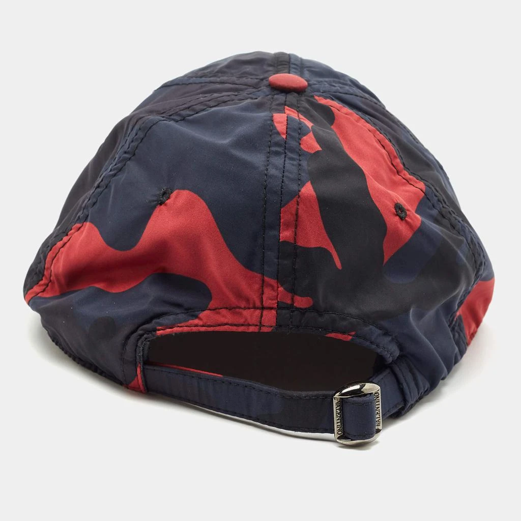 Valentino Valentino Navy Blue Camouflage Print Synthetic Baseball Hat Size 57 3
