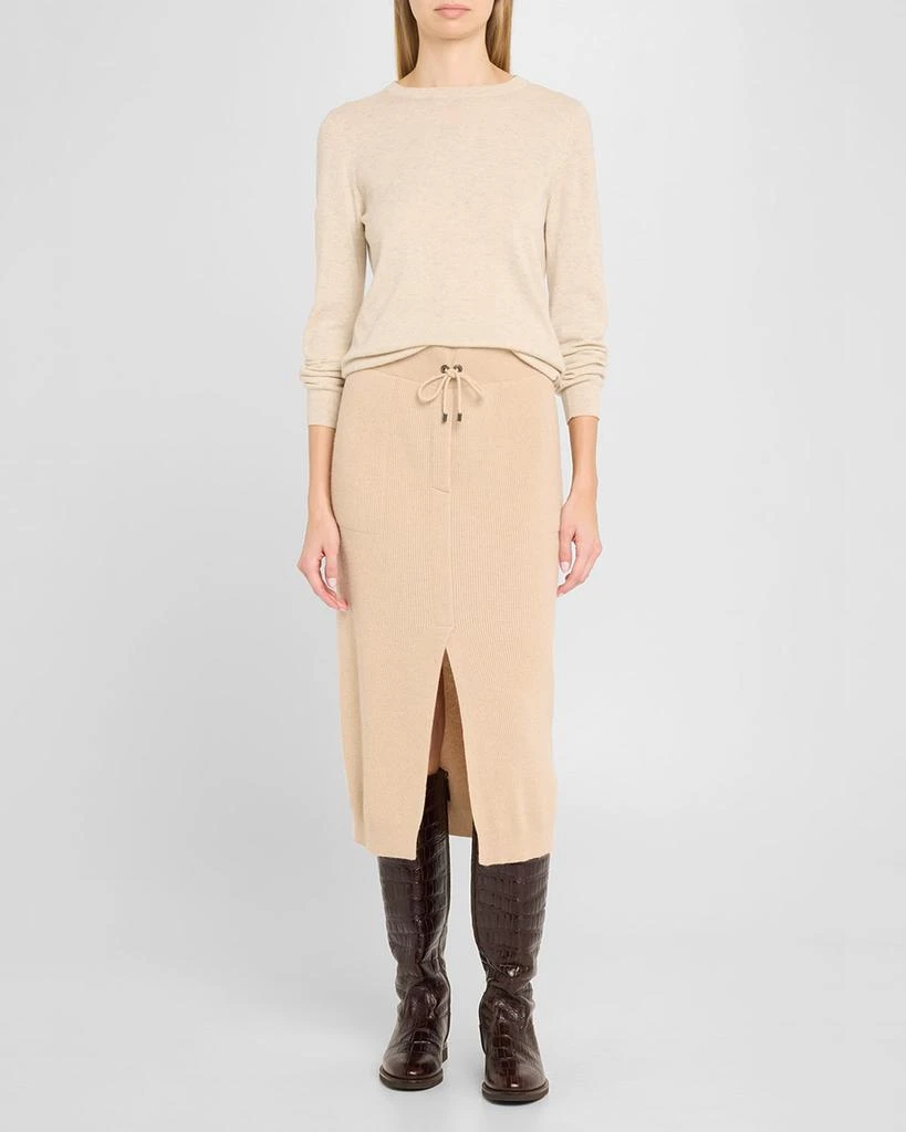 Brunello Cucinelli Croco Embossed Leather Knee Boots 3