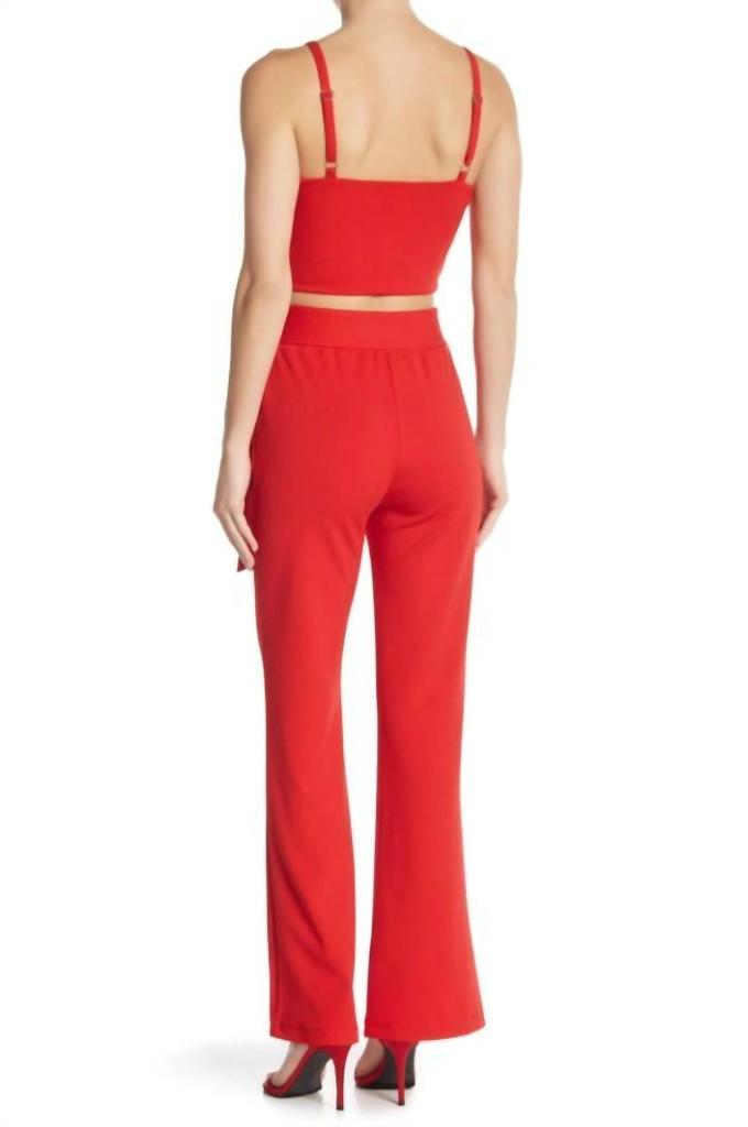 Material Girl Material Girl - Juniors High Rise Barbados Cherry Palazo Pants