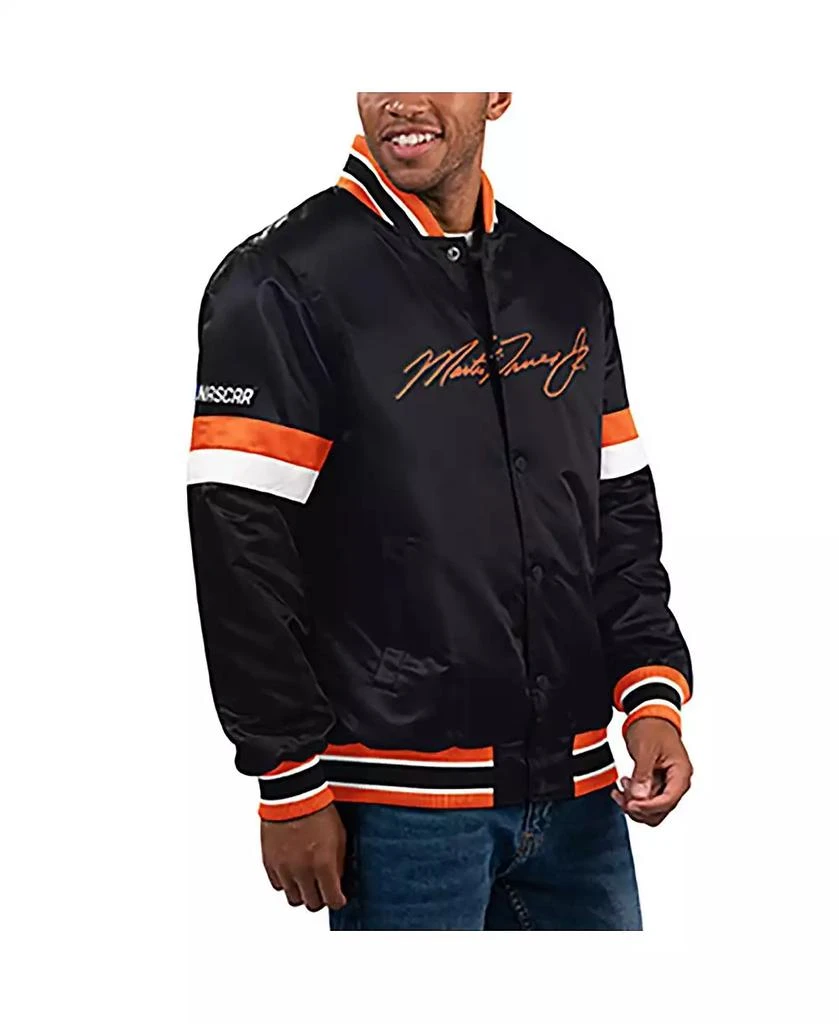 Starter Men's Black Martin Truex Jr Home Game Full-Snap Varsity Jacket 1