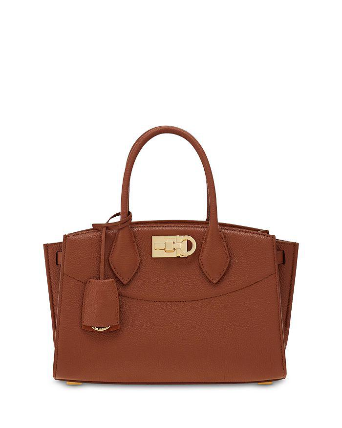 トートバッグ SALVATORE FERRAGAMO GRAPE LEATHER LARGE SHOPPING BAG Salvatore Ferragamo GRAPE LEATHER LARGE SHOPPING BAG - Tote