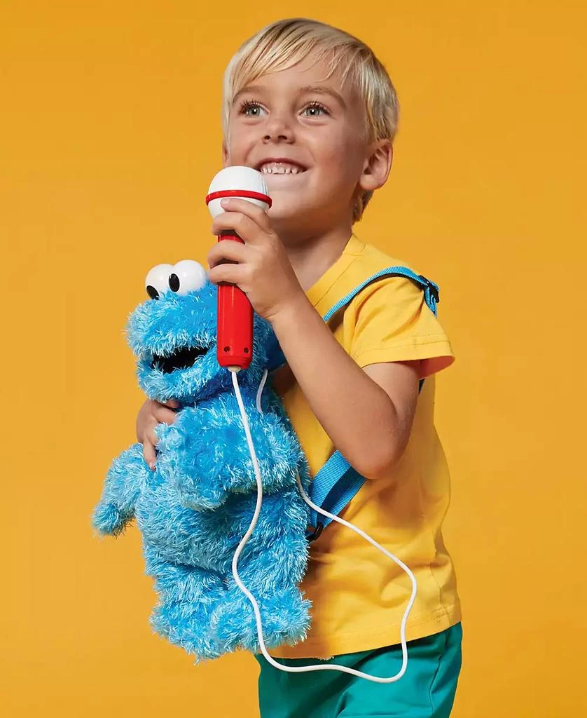 Singing Machine Plush Toy Karaoke Backpack with Microphone, Speaker, Songs Sound Effects, Sesame Street Cookie Monster 5