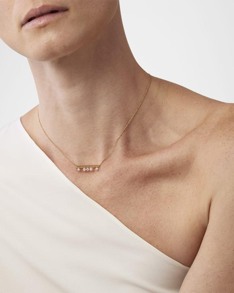 Hearts On Fire Barre 18K Yellow Gold Floating Diamond Pendant Necklace
