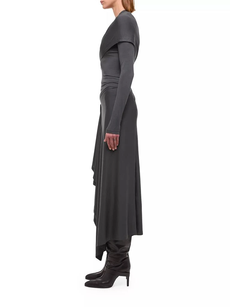 Helmut Lang Protection Draped Midi-Dress 4