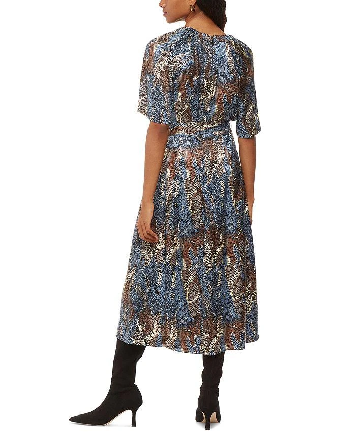 Whistles Petites Marlow Dashed Snake Print Midi Dress 3