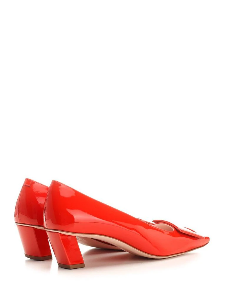 Roger Vivier Belle Vivier Red Patent Pumps With Metal Buckle 3