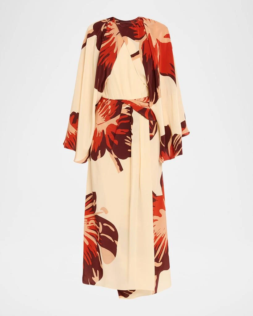 Odyssey Floral Silk Draped Long-Sleeve Ankle Dress  On Sale Now with Up to  61% Off | Discover Exclusive Deals & Savings at BeyondStyle  Authentic JOHANNA  ORTIZ Women|women's clothing|women|dresses with Limited-Time