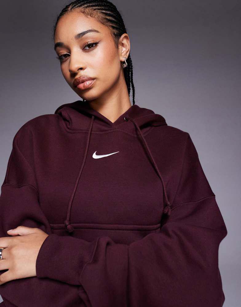 nike hoodie womens burgundy