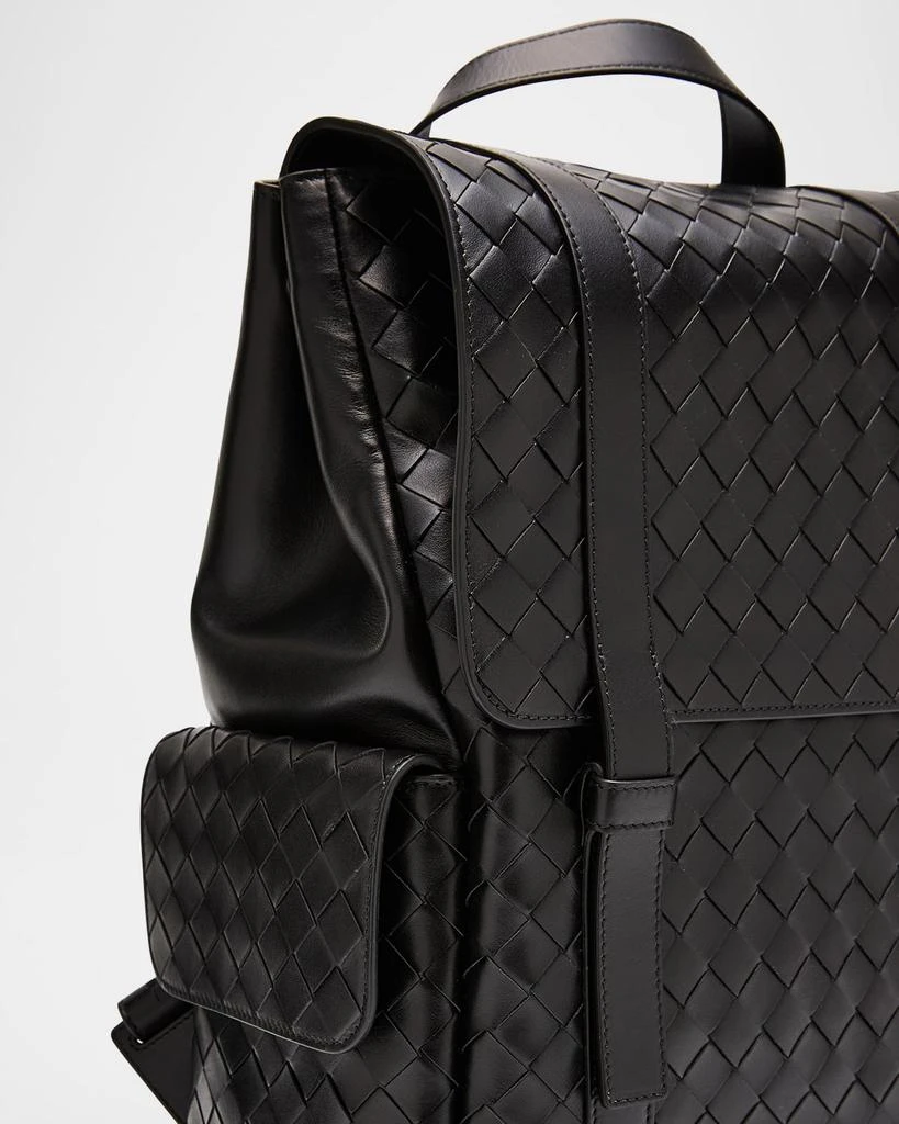 Bottega Veneta Men's Intrecciato Leather Backpack 6