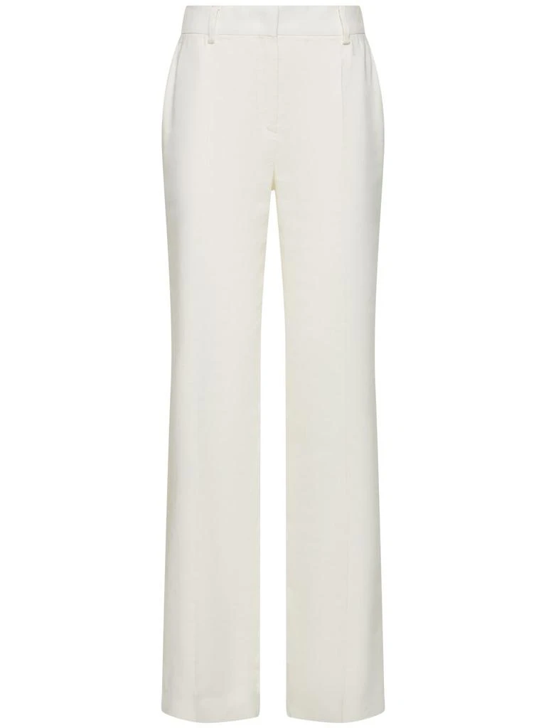 Alberta Ferretti Linen Blend Wide Leg Pants 1