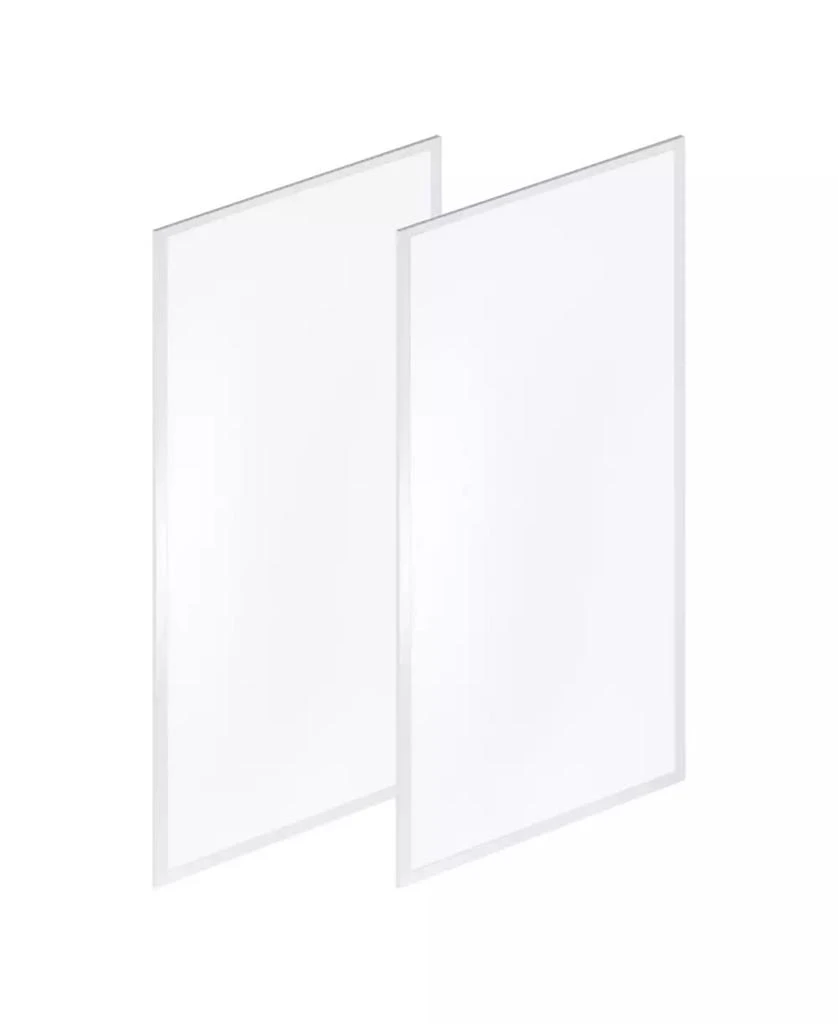 JONATHAN Y 50-Watt Dimmable Integrated LED Flat Panel Flush Mount Light with 5500 Lumens 5000K, Set of 2