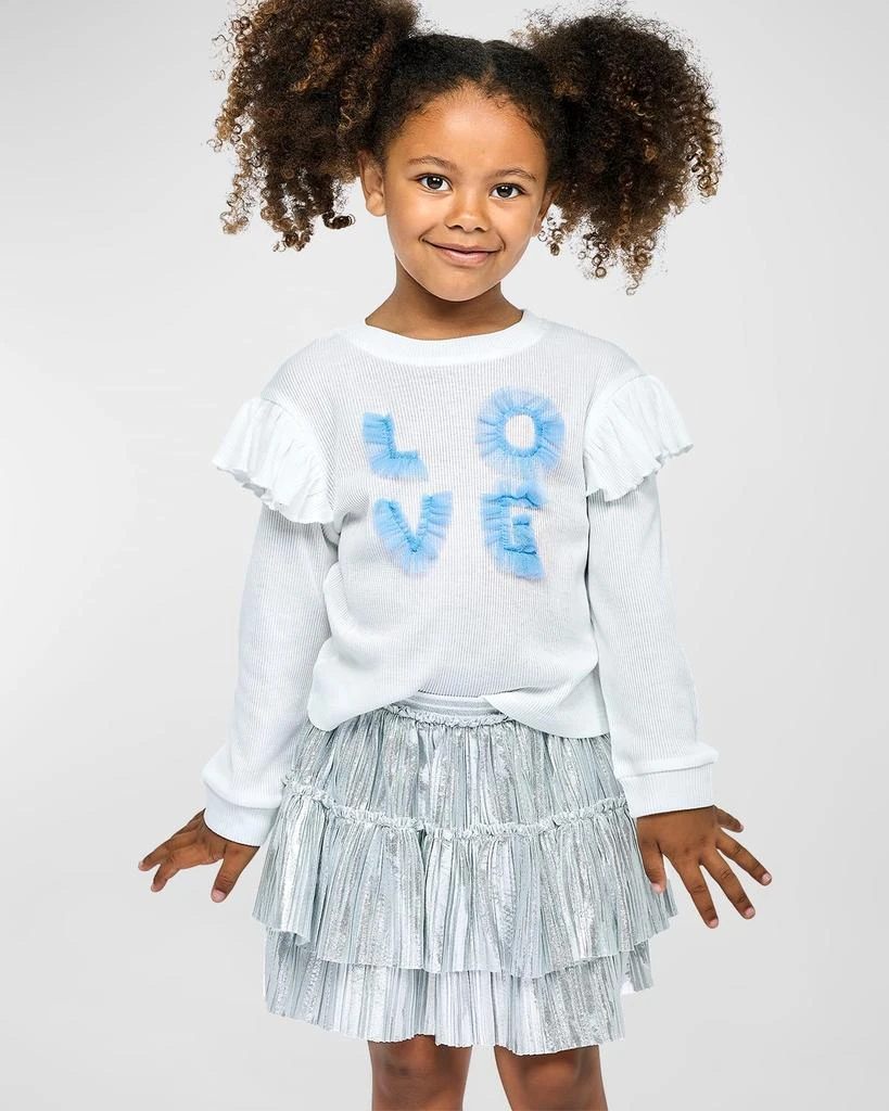 Hannah Banana Girl's Love Ruffle Top, Size 4-10 2