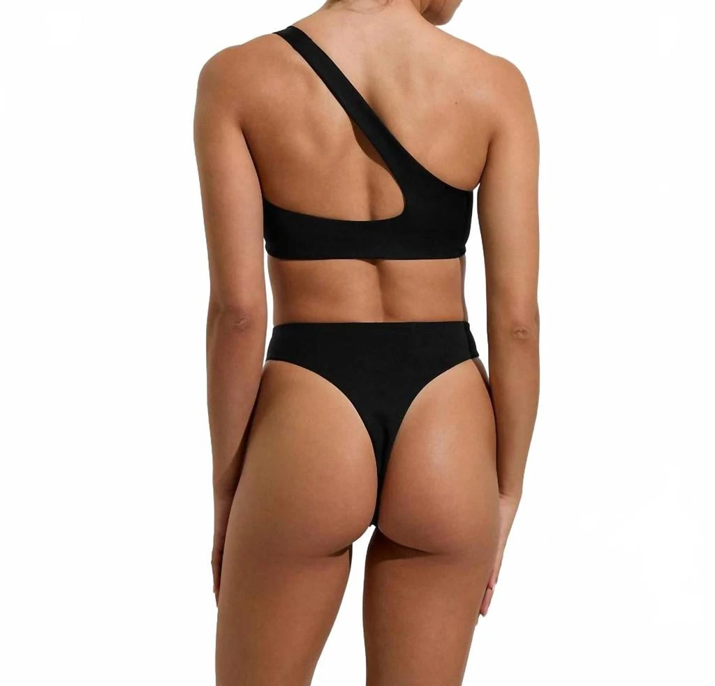 Left On Friday Women’S Offshore One Shoulder Top Swimwear In Jet Black 2