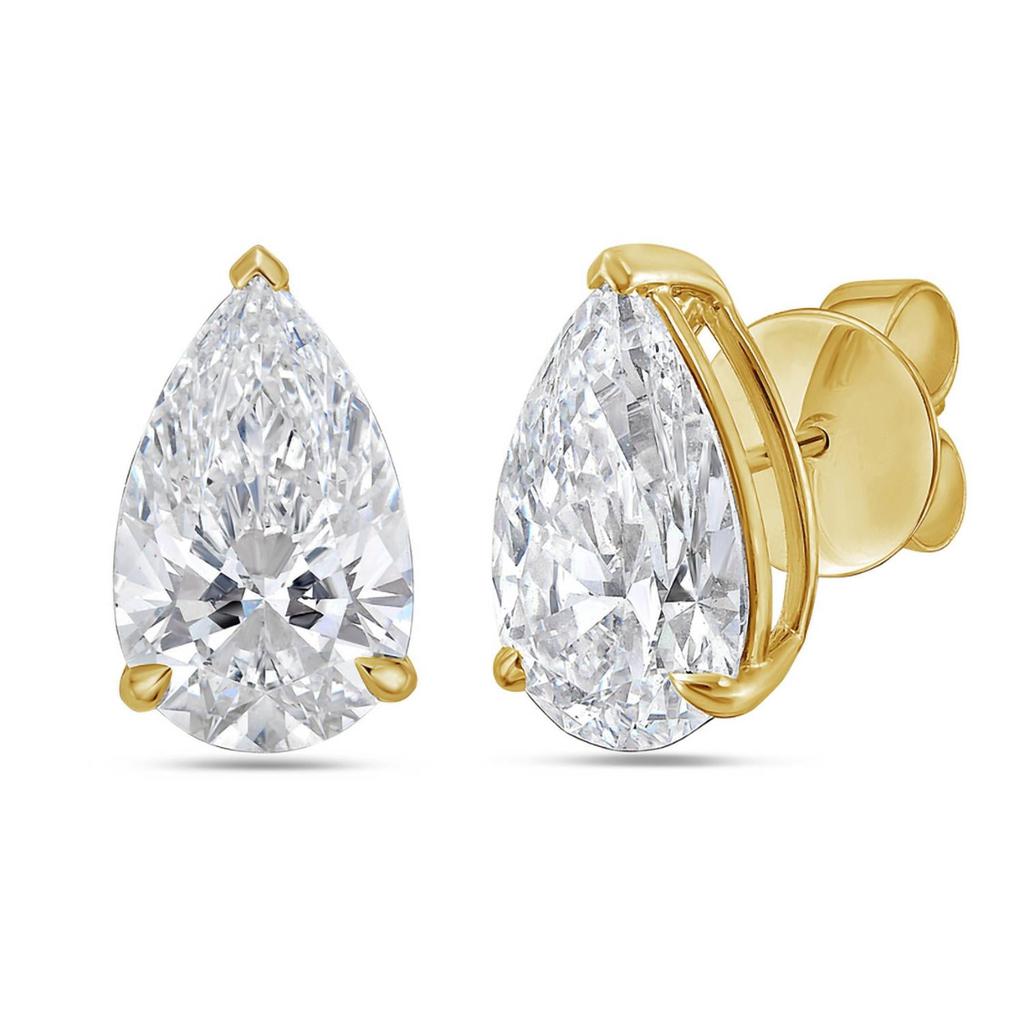 Diana M Jewels Diana M Jewels - 3.00 Cts Lab Grown Pear Cut Stud Earrings