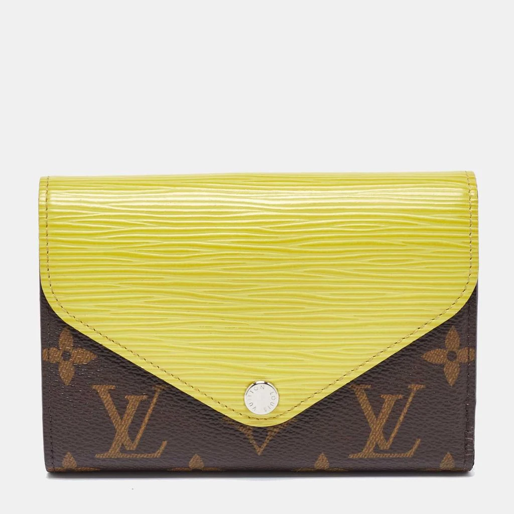 Louis Vuitton Louis Vuitton Yellow Epi Leather and Monogram Canvas Marie-Lou Wallet 1