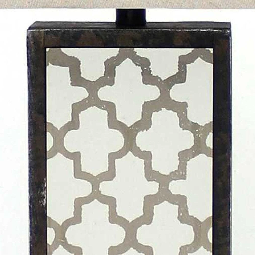 Hivvago 5.25 X 8 X 30 Bronze Rock Floral Base - Table Lamp 2