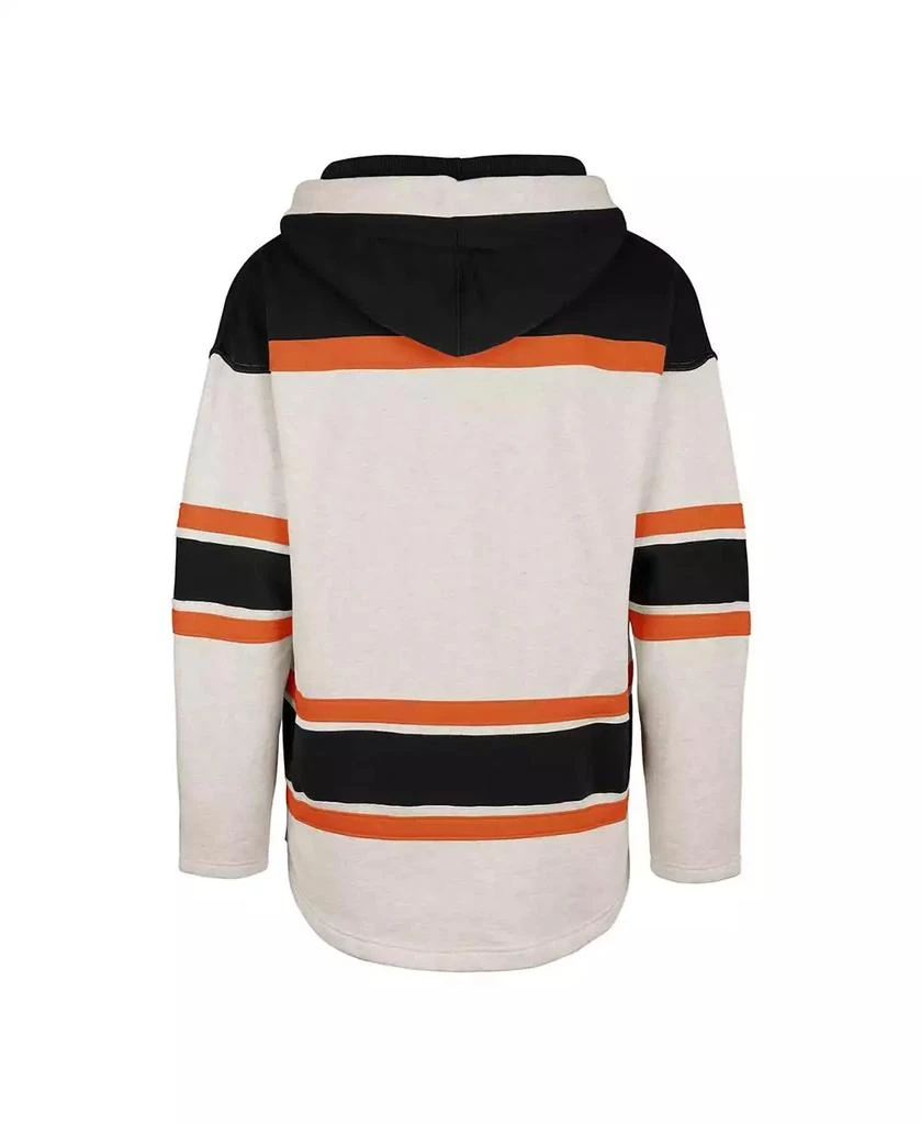 47 Brand Men's Oatmeal Philadelphia Flyers Rockaway Lace-Up Pullover Hoodie 2