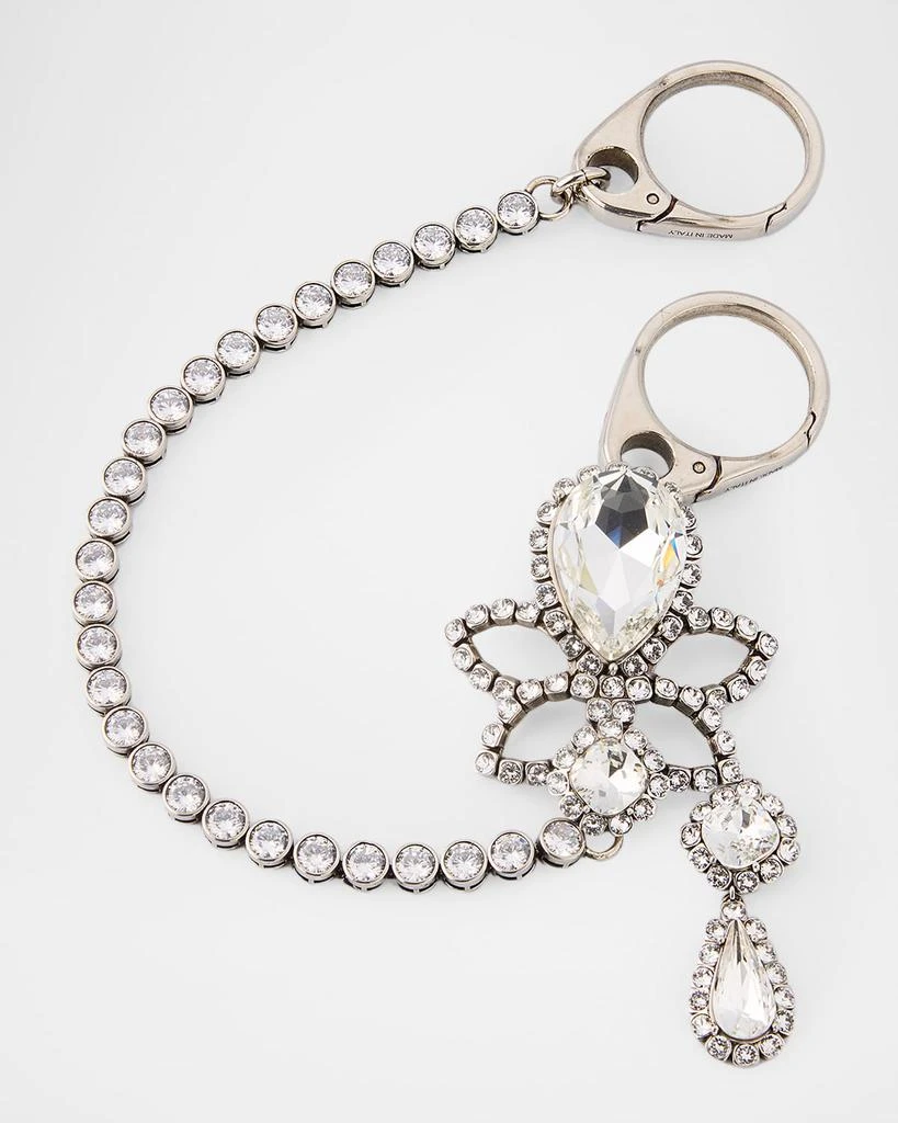 McQueen Chandelier Crystal 
Cubic Zirconia Chain Bag Charm