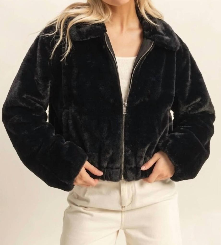 Alo Faux Fur Foxy Jacket - Black - Jackets - Compare Prices from 7