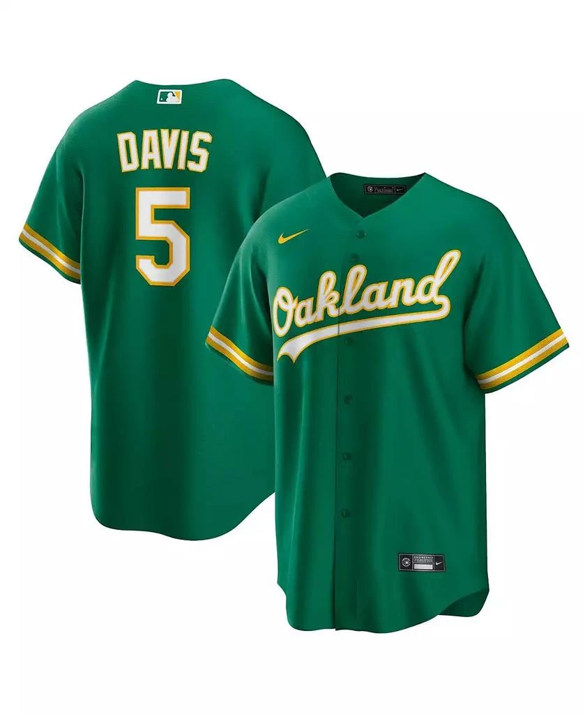 NIKE Men's JD Davis Oakland Athletics Home Replica Jersey 1