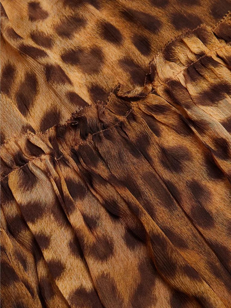 Zimmermann Crush Leopard Flutter Midi-Dress 7