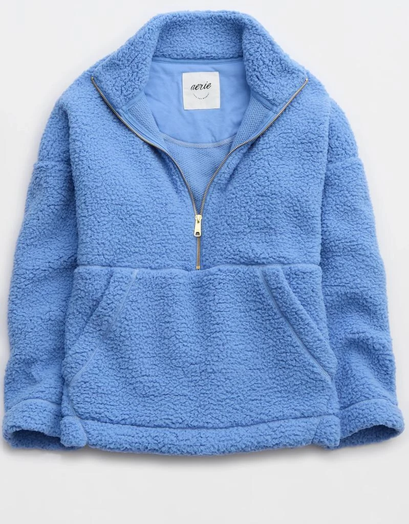Aerie Aerie Sherpa Quarter Zip Sweatshirt 4