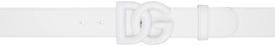 Dolce & Gabbana White Logo Belt 1