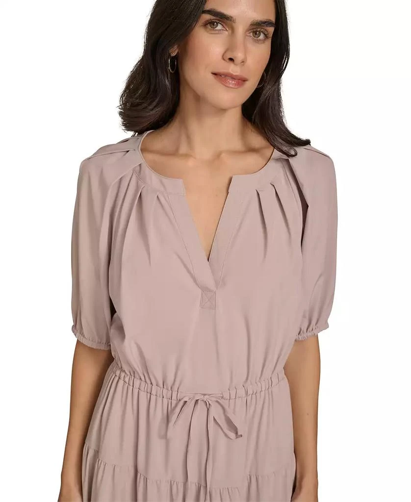 Calvin Klein Plus Size Puff-Sleeve Tiered Maxi Dress 3