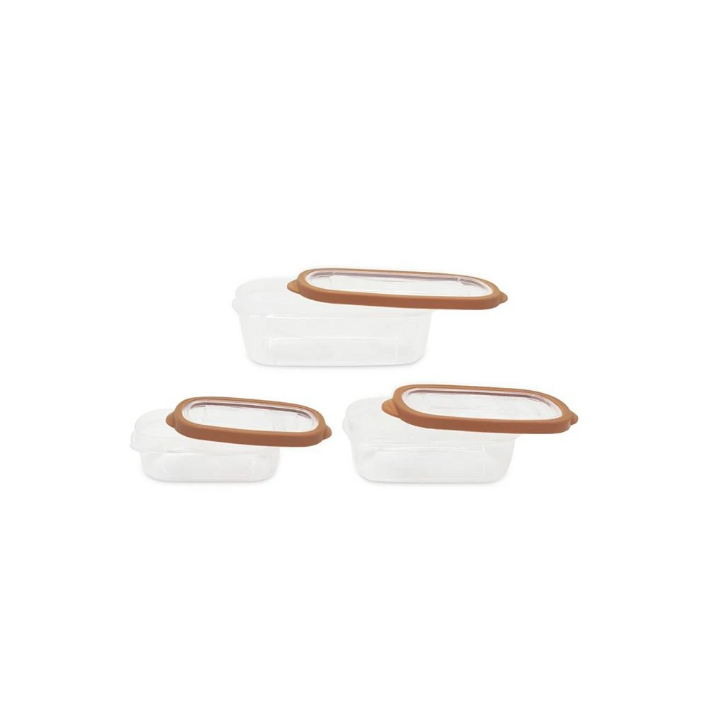 Sedona Kitchen Sedona 6 Piece Rectangle Plastic Storage Container Set 3