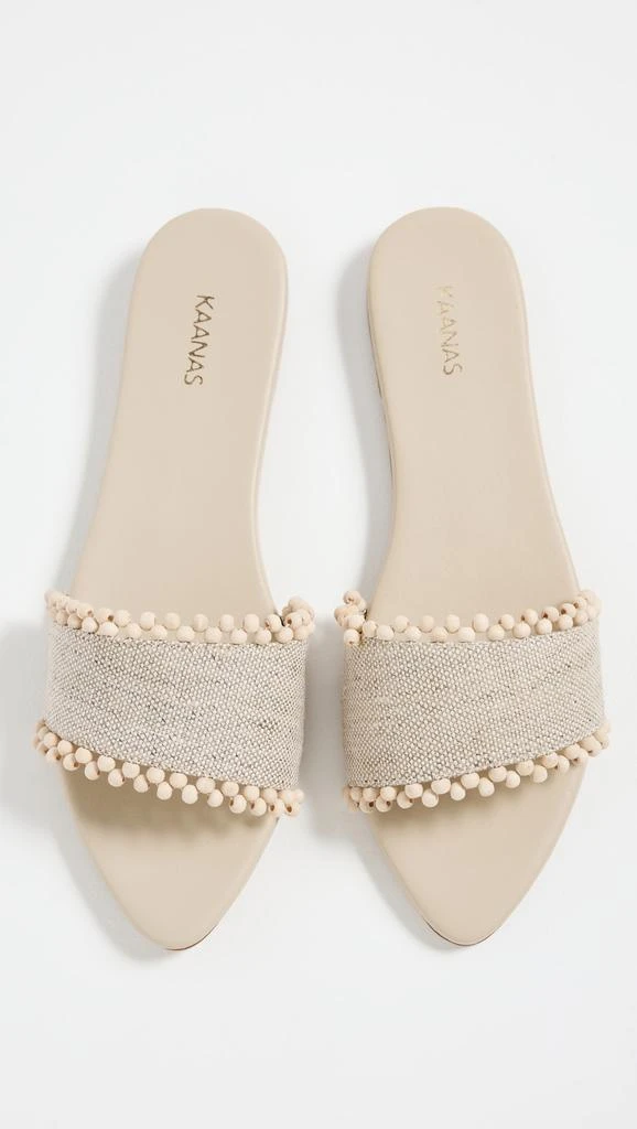 Kaanas Cala Asymmetric Linen Slides 1