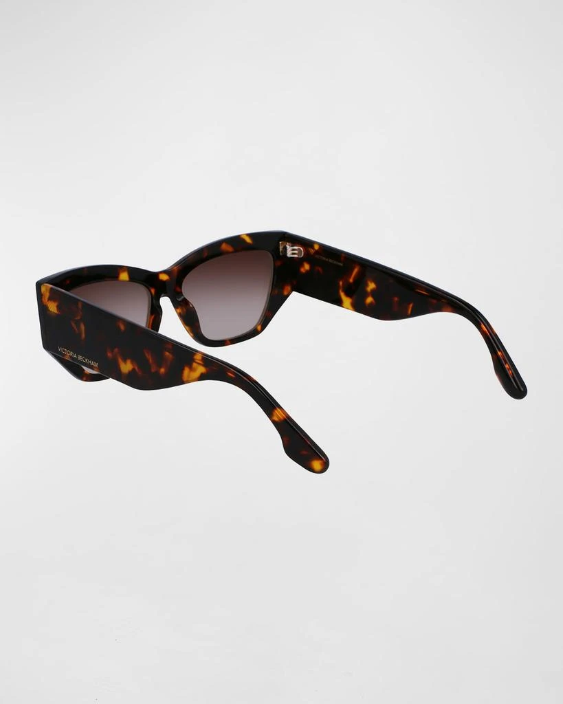 Victoria Beckham Sculptural Boxy Acetate Cat-Eye Sunglasses 2
