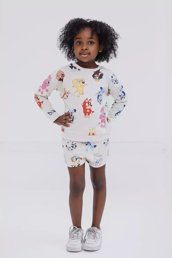 Bluey Girls French Terry Sweatshirt and Shorts 4
