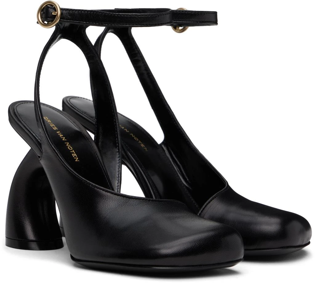 Dries Van Noten Black Asymmetric Heels 4