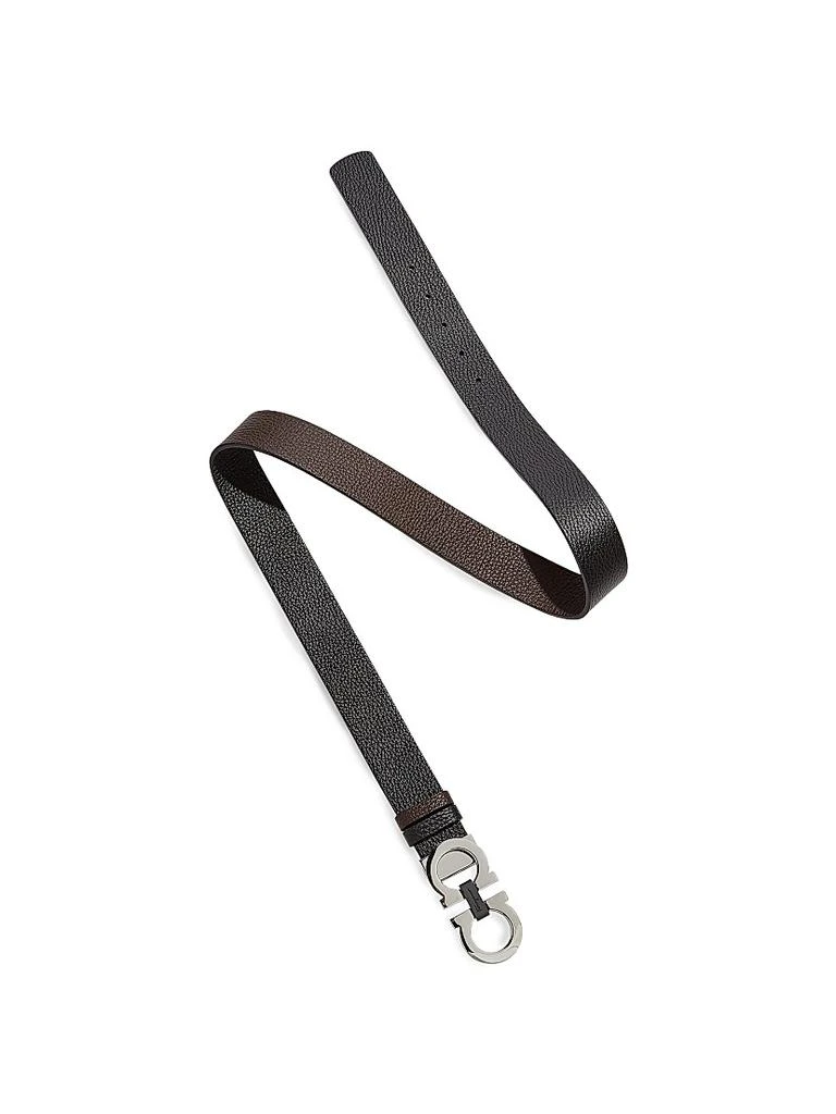 Salvatore Ferragamo Gancini Buckle Adjustable Cut-to-Size Reversible Belt 5