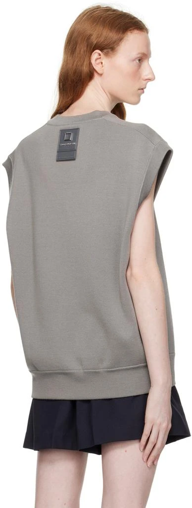 Wooyoungmi Gray Leather Patch Vest 3