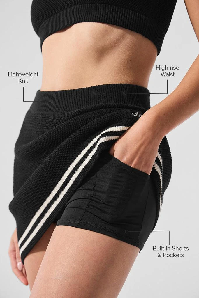 Alo Tennis Club Sweater Knit Skirt - Spearmint/White 2