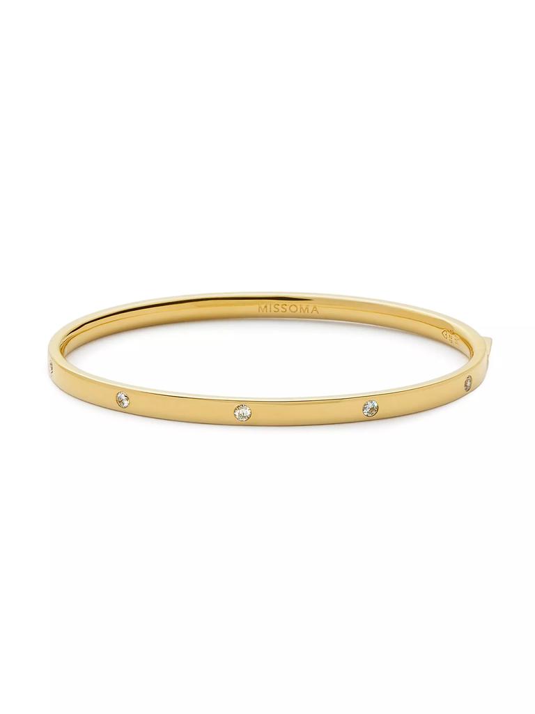 Missoma Magma Interstellar 18K-Yellow-Gold Vermeil & Cubic Zirconia Hinged Bangle