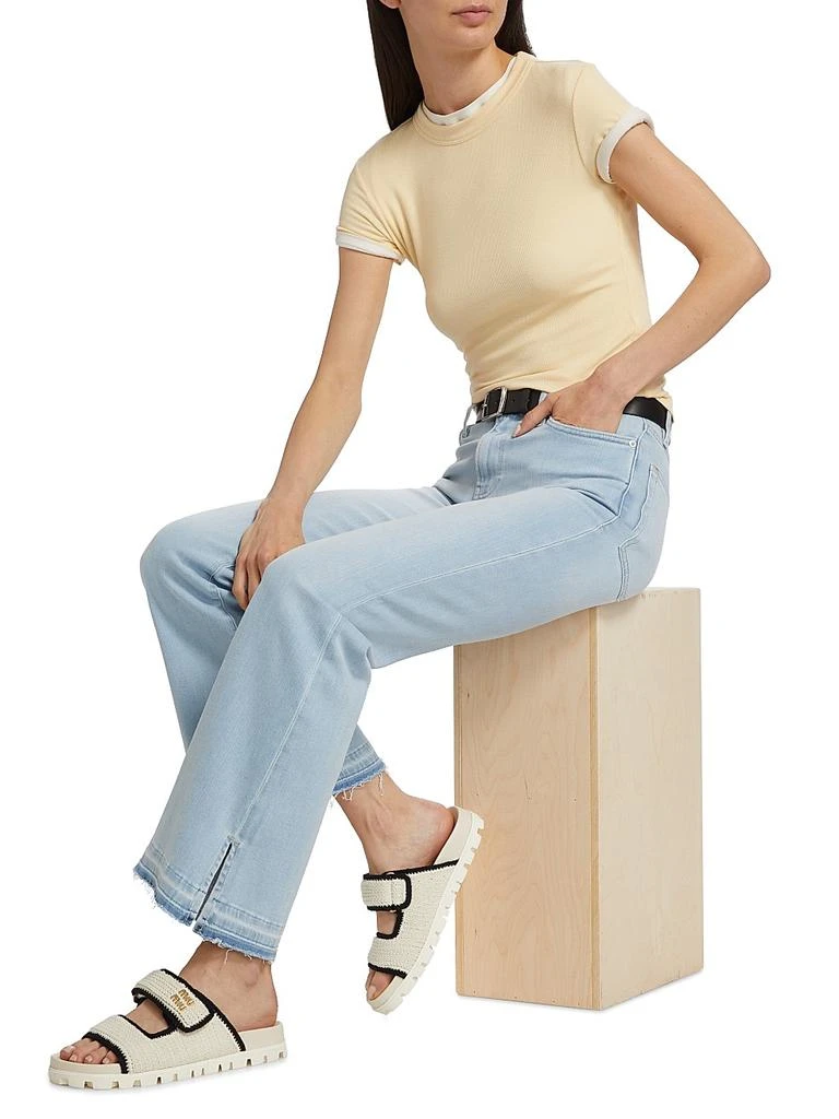 FRAME Le Easy Released Fray Hem Flare Jeans 2