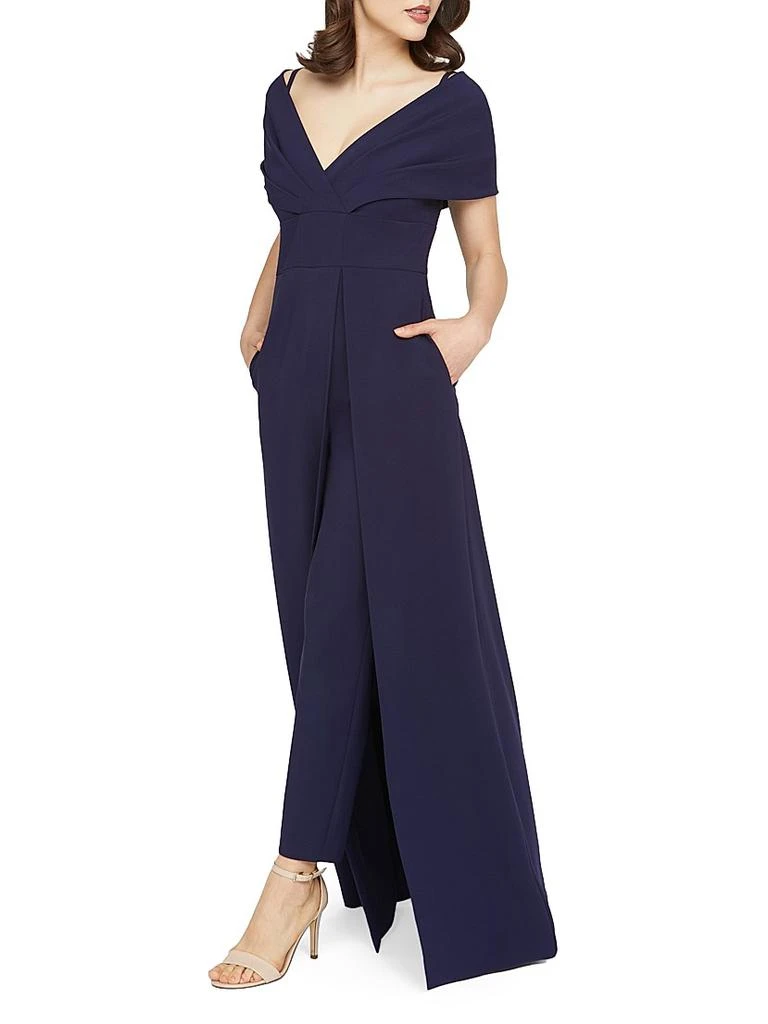 Kay Unger Irelyn Stretch-Crepe Walk-Thru Jumpsuit 4