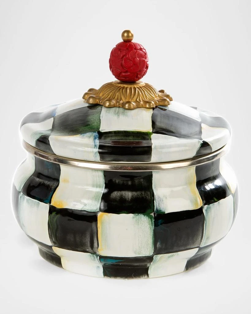 MacKenzie-Childs Courtly Check Squashed Pot 1
