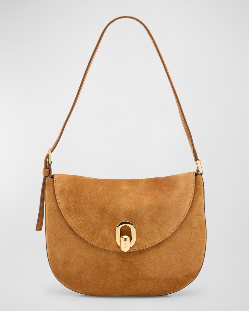 SAVETTE The Tondo Suede Hobo Bag